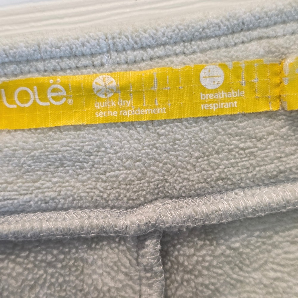 Lole Lounge Sweat‎ Pants Fleece Wide Leg Sz Large Cream Oatmeal - Picture 7 of 11